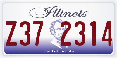 IL license plate Z372314