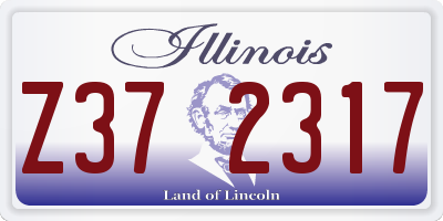 IL license plate Z372317