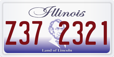 IL license plate Z372321