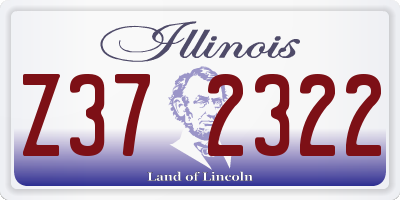 IL license plate Z372322