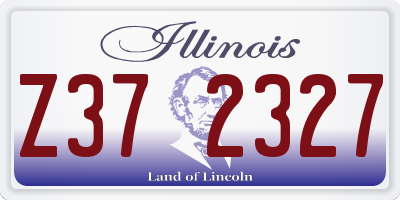 IL license plate Z372327