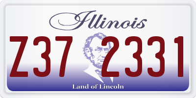 IL license plate Z372331