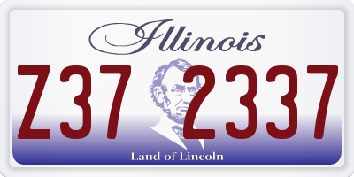 IL license plate Z372337