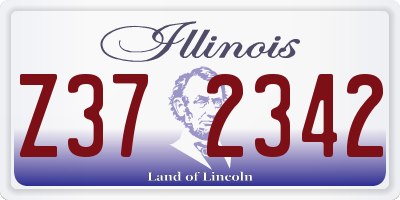 IL license plate Z372342