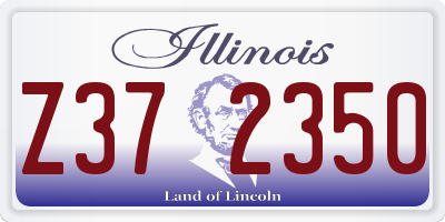 IL license plate Z372350