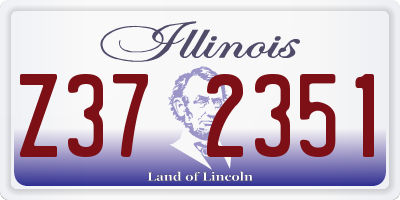 IL license plate Z372351
