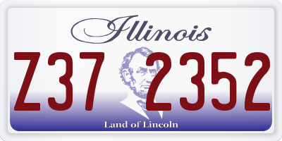 IL license plate Z372352