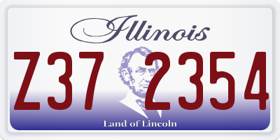 IL license plate Z372354