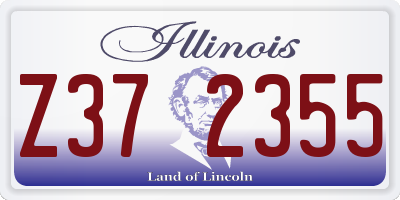 IL license plate Z372355