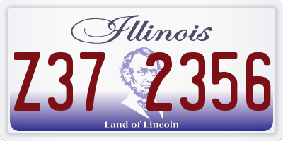 IL license plate Z372356