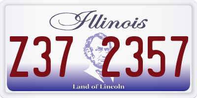 IL license plate Z372357