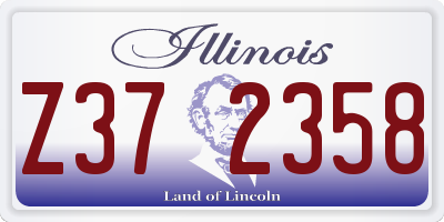 IL license plate Z372358
