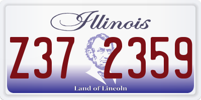 IL license plate Z372359