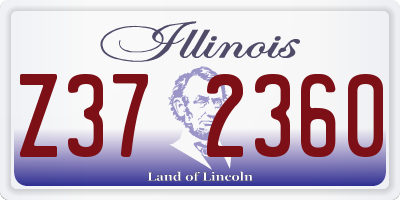 IL license plate Z372360