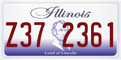 IL license plate Z372361