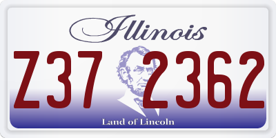 IL license plate Z372362
