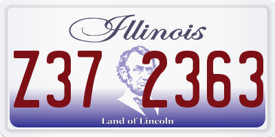 IL license plate Z372363