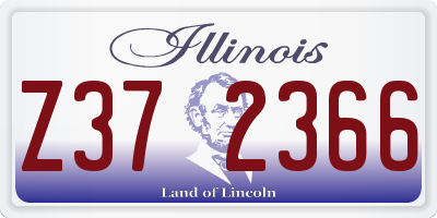 IL license plate Z372366