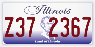 IL license plate Z372367
