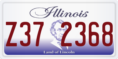 IL license plate Z372368