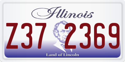 IL license plate Z372369