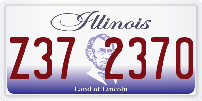 IL license plate Z372370