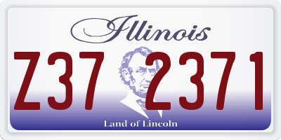 IL license plate Z372371