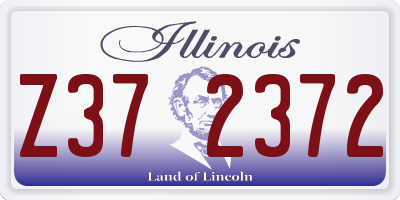 IL license plate Z372372