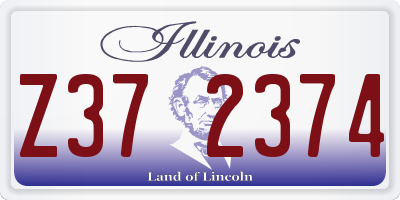 IL license plate Z372374