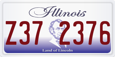 IL license plate Z372376