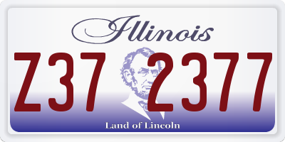 IL license plate Z372377