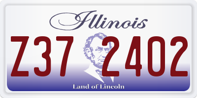 IL license plate Z372402
