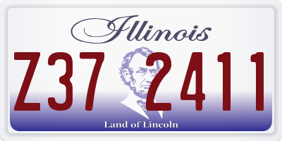 IL license plate Z372411