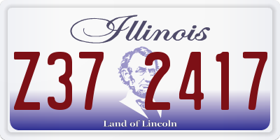 IL license plate Z372417
