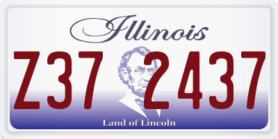 IL license plate Z372437