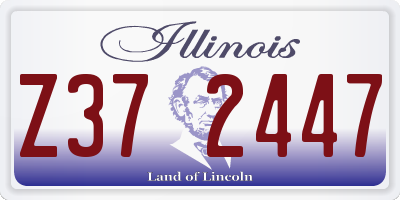 IL license plate Z372447