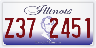IL license plate Z372451