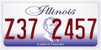 IL license plate Z372457