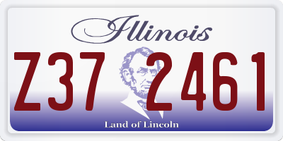 IL license plate Z372461
