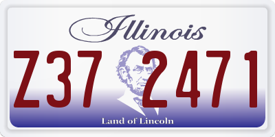 IL license plate Z372471