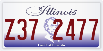 IL license plate Z372477