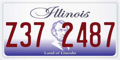IL license plate Z372487