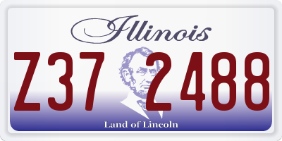 IL license plate Z372488