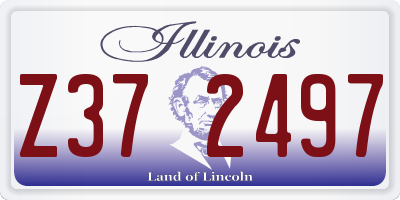 IL license plate Z372497