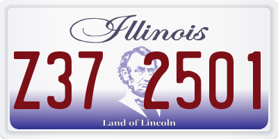 IL license plate Z372501