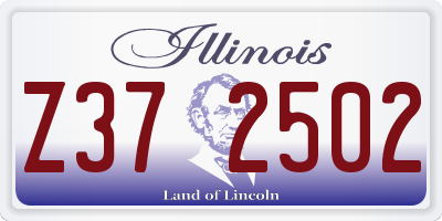 IL license plate Z372502