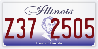 IL license plate Z372505