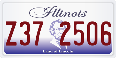 IL license plate Z372506