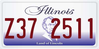 IL license plate Z372511