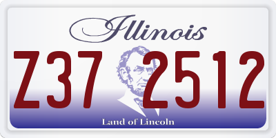 IL license plate Z372512